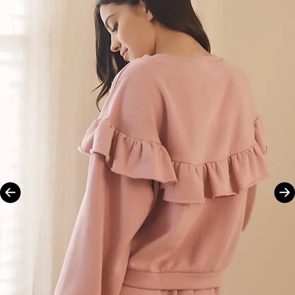 ⭐️NWT Anthropologie Ruffle Swestshirt ⭐️ - Picture 2 of 7